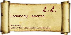 Losonczy Levente névjegykártya