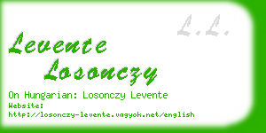 levente losonczy business card